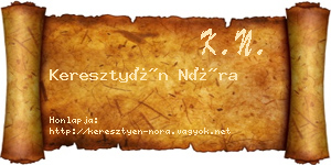 Keresztyén Nóra névjegykártya