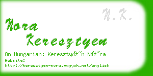 nora keresztyen business card